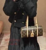 高仿包LV HANG ON 老花 開口笑 手提 單肩包 M47031：圖片 22