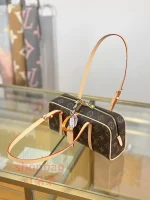 高仿包LV HANG ON 老花 開口笑 手提 單肩包 M47031：圖片 4