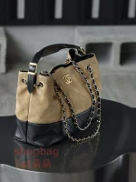 精品包 香奈兒 25A 手工坊 hobo麂皮 杏包 小號 手提包：圖片 8