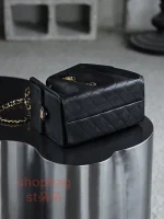高仿包 香奈兒 25BAG 嬉皮Hobo小號 黑色 魚子醬 單肩包：圖片 7