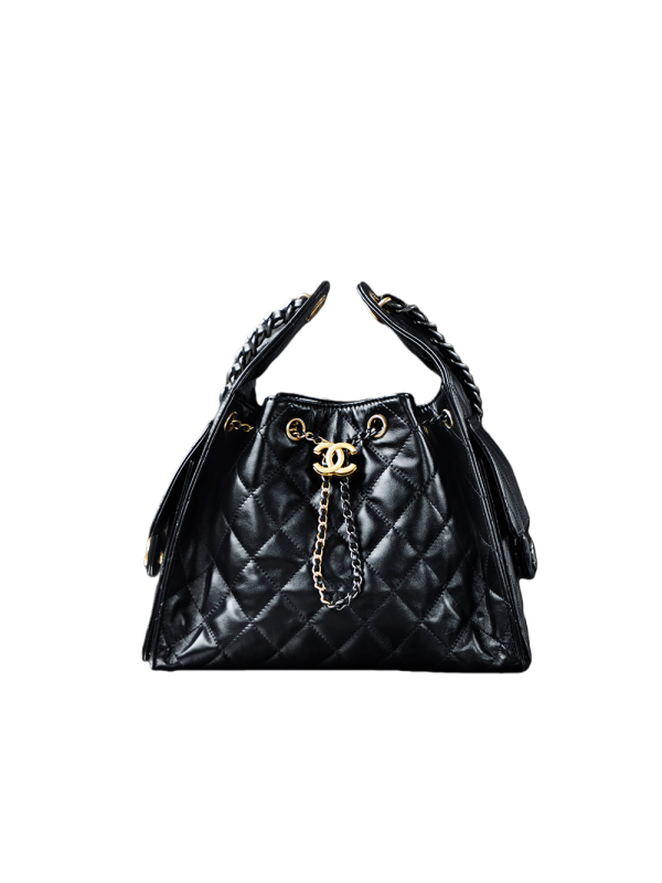chanel hobo 高仿包 香奈兒 25BAG 嬉皮Hobo小號 黑色 油蠟皮 單肩包