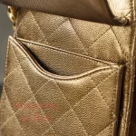 高仿香奈兒 25BAG 嬉皮Hobo小號 金色 單肩包：圖片 14
