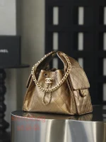 高仿香奈兒 25BAG 嬉皮Hobo小號 金色 單肩包：圖片 8