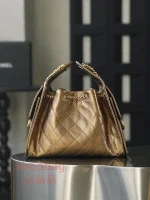 高仿香奈兒 25BAG 嬉皮Hobo小號 金色 單肩包：圖片 4