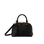 精品高仿 LV ALMA BB 黑色壓花 斜挎手提 單肩 貝殼包 M26409