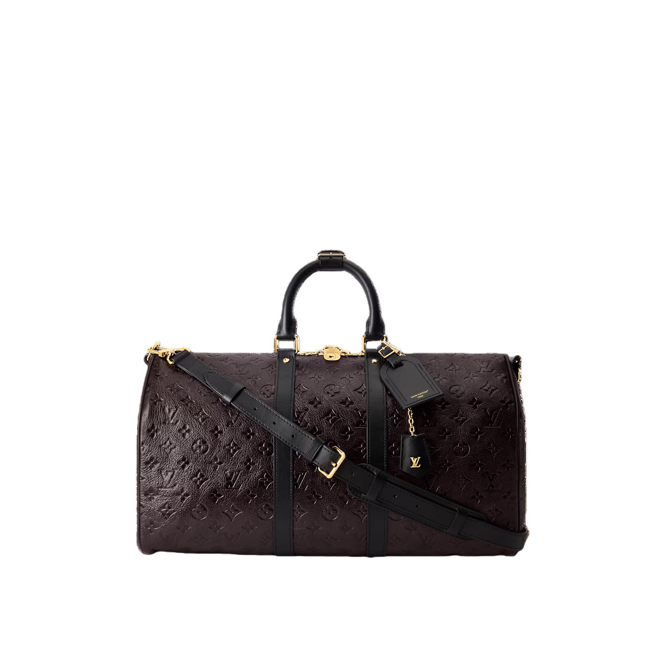 頂級高仿 LV Keepall Bandoulière 45 牛皮 咖啡色 旅行包 M26460
