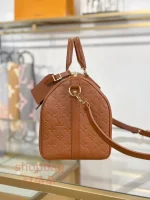 高仿 LV SPEEDY SOFT 30 男女通用款 棕色 斜挎 旅行包 M28662：圖片 8
