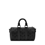 高仿精品 LV Keepall Bandoulière 25 黑色Monogram Midnight迷你旅行袋