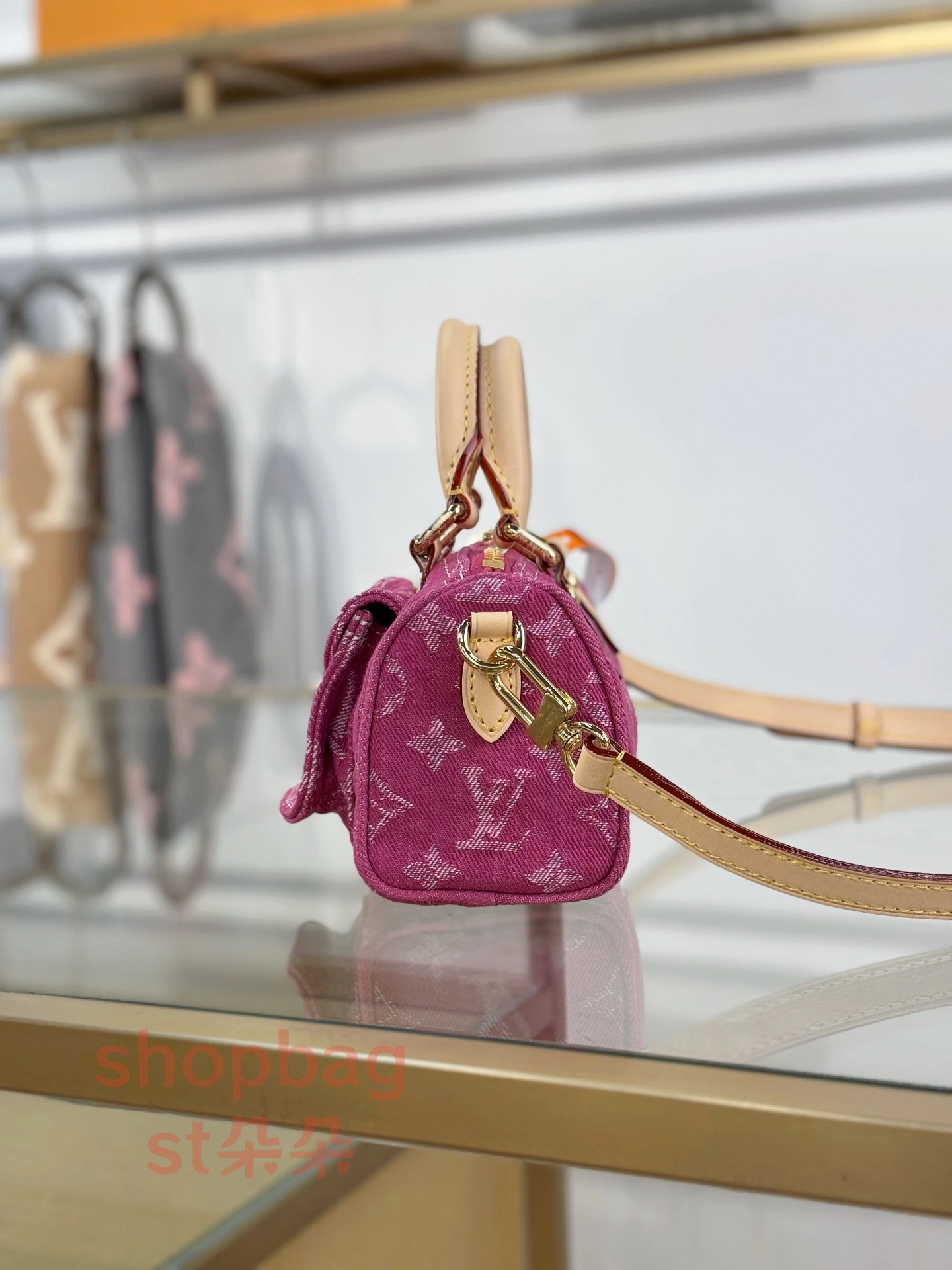 a貨 LV Nautical 系列 Nano Speedy 玫紅色 麻將口袋包 m27603 7 a貨 LV Nautical 系列 Nano Speedy 玫紅色 麻將口袋包 m27603