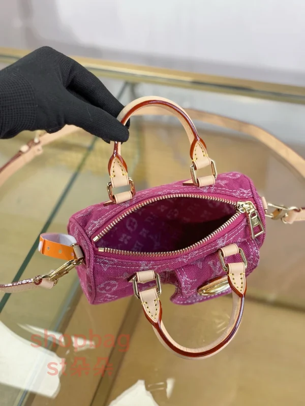 a貨 LV Nautical 系列 Nano Speedy 玫紅色 麻將口袋包 m27603：圖片 7