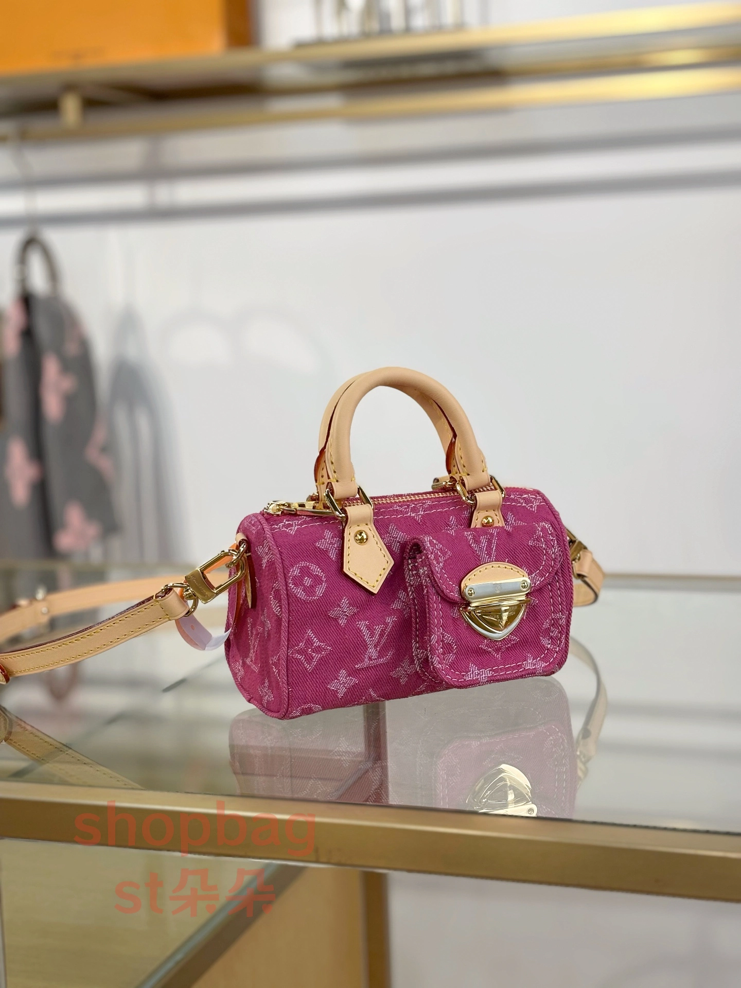 a貨 LV Nautical 系列 Nano Speedy 玫紅色 麻將口袋包 m27603 2 a貨 LV Nautical 系列 Nano Speedy 玫紅色 麻將口袋包 m27603