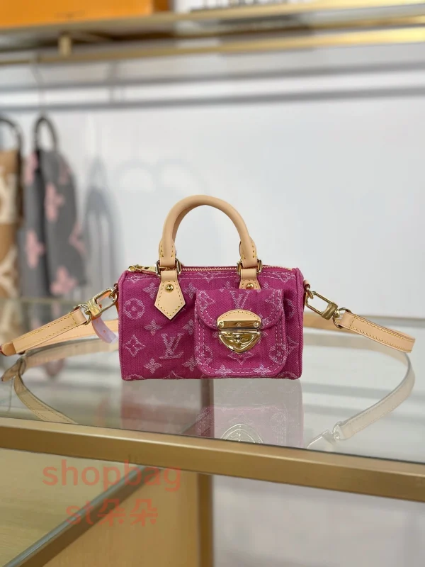 a貨 LV Nautical 系列 Nano Speedy 玫紅色 麻將口袋包 m27603：圖片 2