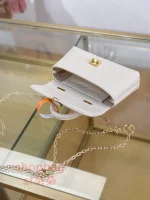 高仿包 LV Nano Madeleine 白色 壓紋 鏈條包 M12145：圖片 5