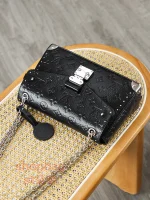 高仿包 LV Trunkie 2026款新款 黑色壓紋 鏈條包：圖片 9