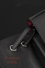 高仿精品 CHANEL 26S 𝐆𝐃同款CF 大號黑色銀扣 口蓋包包 AS6231：圖片 27
