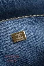 a貨 香奈兒 𝟐𝟔𝐀高級手工坊 超大𝐂𝐅系列 單肩包 𝐌𝐀𝐗𝐈 牛仔藍：圖片 27