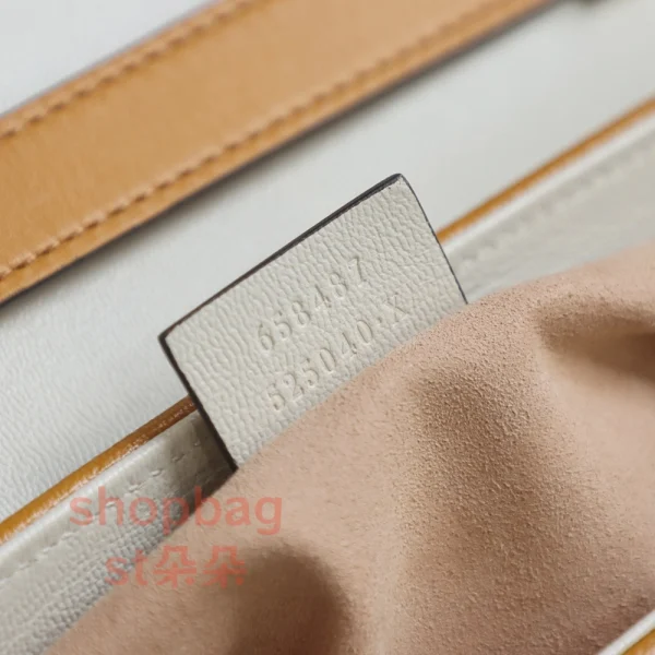 古馳精品包 經典Padlock MINI 雙色拼接掛鎖造型手提肩背包 658487：圖片 17