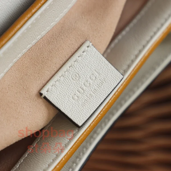 古馳精品包 經典Padlock MINI 雙色拼接掛鎖造型手提肩背包 658487：圖片 16