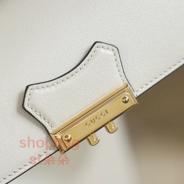 古馳精品包 經典Padlock MINI 雙色拼接掛鎖造型手提肩背包 658487：圖片 10