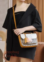 古馳精品包 經典Padlock MINI 雙色拼接掛鎖造型手提肩背包 658487：圖片 25