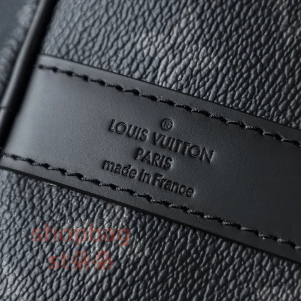 高仿包 LV Keepall 50 黑色Monogram 旅行袋 M14202：圖片 16
