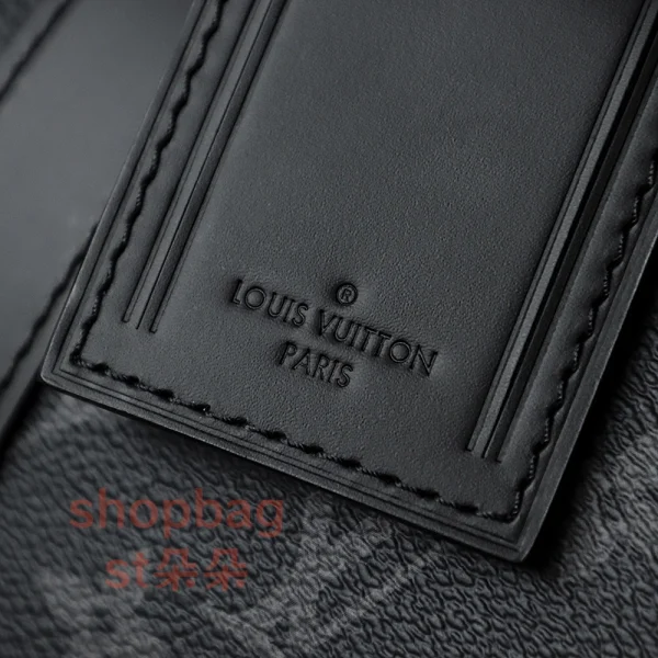 高仿包 LV Keepall 50 黑色Monogram 旅行袋 M14202：圖片 14