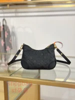 高仿包 LV NANO Boulogne Monogram epi 黑色法棍系列 牛角包- M28427：圖片 9
