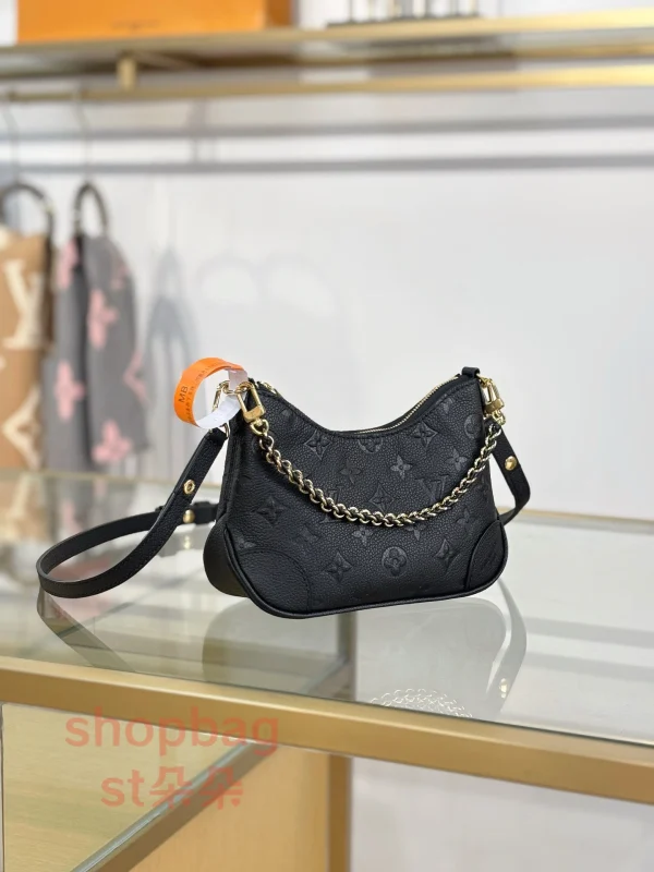 高仿包 LV NANO Boulogne Monogram epi 黑色法棍系列 牛角包- M28427：圖片 4