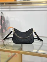 高仿包 LV NANO Boulogne Monogram epi 黑色法棍系列 牛角包- M28427：圖片 2