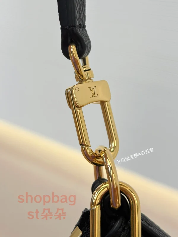 高仿包 LV NANO Boulogne Monogram epi 黑色法棍系列 牛角包- M28427：圖片 17