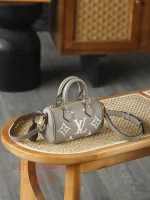 高仿包包 LV Nano Speedy 大象灰 斜挎包 M82890：圖片 6