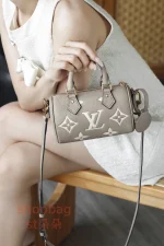 高仿包包 LV Nano Speedy 大象灰 斜挎包 M82890：圖片 24