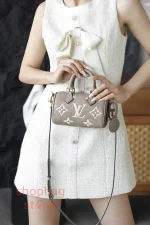 高仿包包 LV Nano Speedy 大象灰 斜挎包 M82890：圖片 20