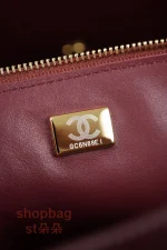 高仿精品包 CHANEL 26S 𝐆𝐃同款CF 大號 紅色金扣 口蓋包包 AS6231：圖片 30