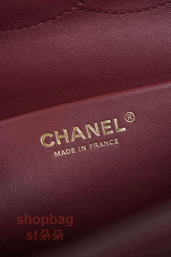 高仿精品包 CHANEL 26S 𝐆𝐃同款CF 大號 紅色金扣 口蓋包包 AS6231：圖片 27