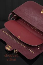 高仿精品包 CHANEL 26S 𝐆𝐃同款CF 大號 紅色金扣 口蓋包包 AS6231：圖片 22