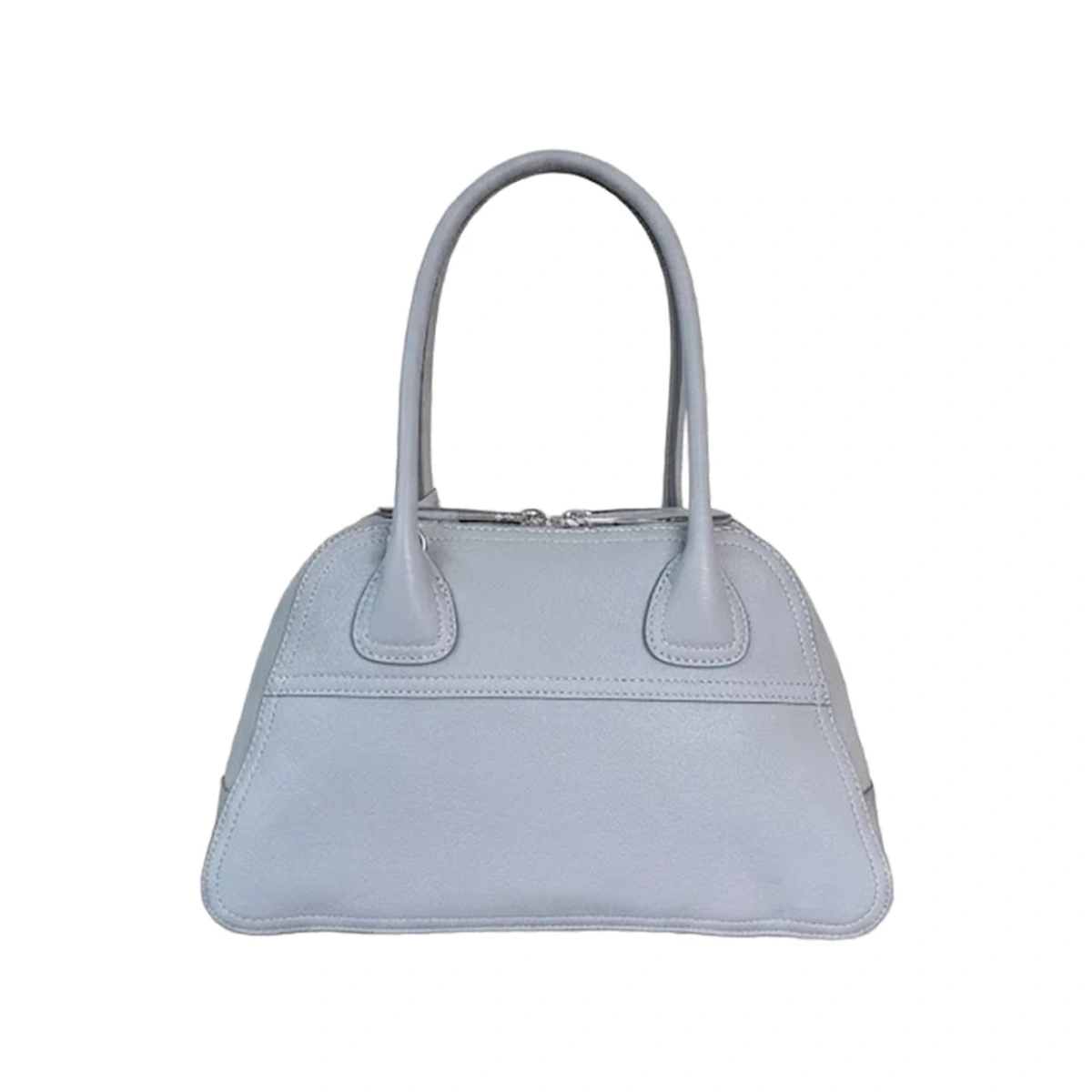bag-20260717002 高仿包 MiuMiu Vivant 新款 小羊皮手挽袋 淺灰色:圖片 1