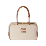 高仿包 MiuMiu Beau 新款 帆布手挽袋