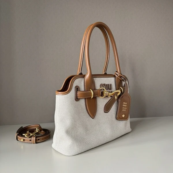 高仿包 MiuMiu Aventure 新款 帆布手挽袋：圖片 4