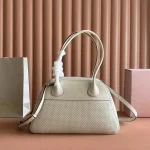 高仿包 MiuMiu Vivant 新款 鏤空皮革手袋 5BB199：圖片 3