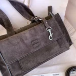 高仿包 MiuMiu Utilitaire 新款 麂皮手挽袋：圖片 8
