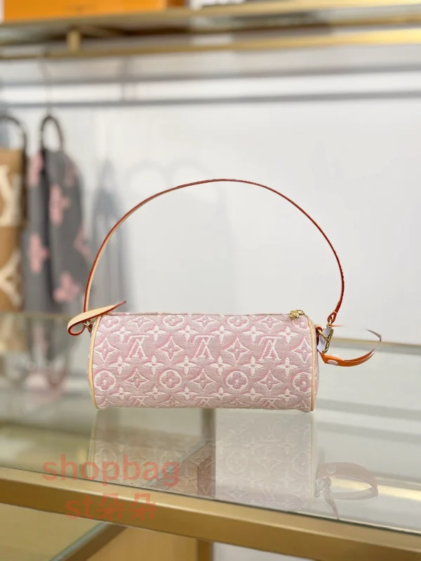 高仿包 LV Pochette Papillon 新款 粉色 小圓筒包 M29881：圖片 9