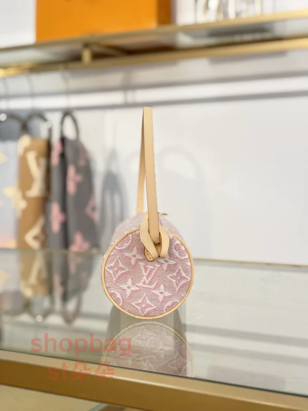 高仿包 LV Pochette Papillon 新款 粉色 小圓筒包 M29881：圖片 8