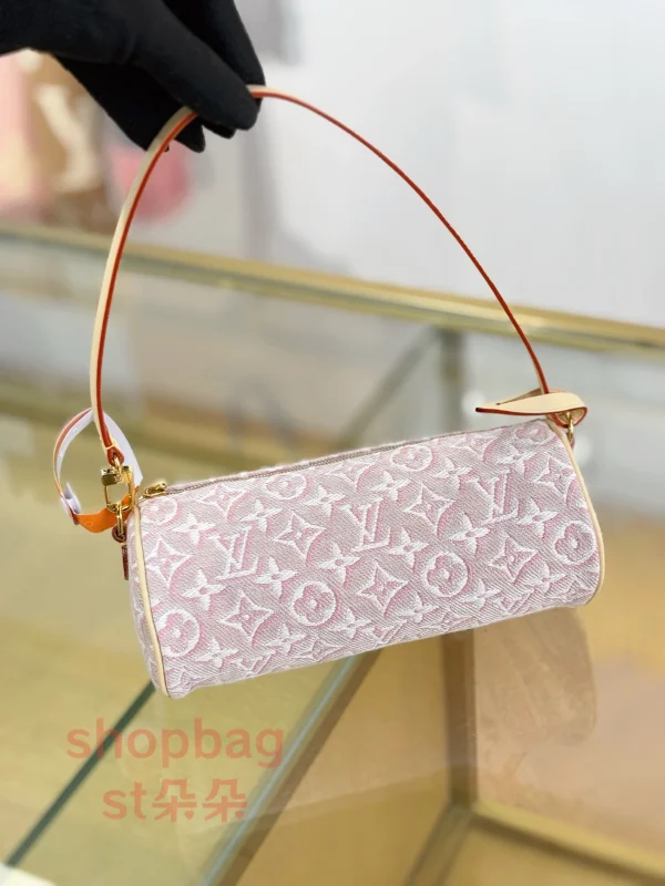 高仿包 LV Pochette Papillon 新款 粉色 小圓筒包 M29881：圖片 4
