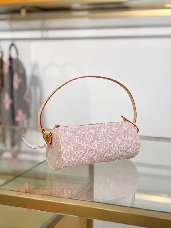 高仿包 LV Pochette Papillon 新款 粉色 小圓筒包 M29881：圖片 3
