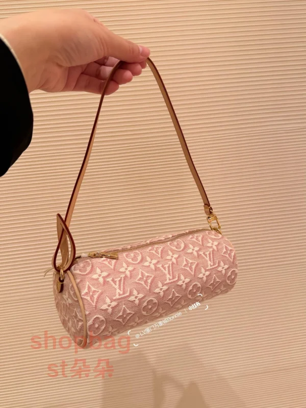 高仿包 LV Pochette Papillon 新款 粉色 小圓筒包 M29881：圖片 20