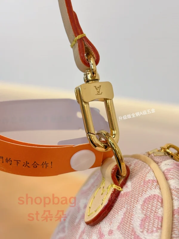 高仿包 LV Pochette Papillon 新款 粉色 小圓筒包 M29881：圖片 19