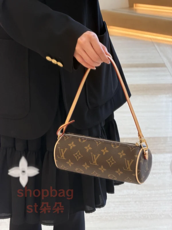 高仿包 LV Pochette Papillon 新款 老花 小圓筒包 M25703：圖片 25