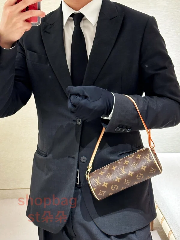 高仿包 LV Pochette Papillon 新款 老花 小圓筒包 M25703：圖片 22