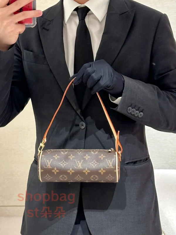 高仿包 LV Pochette Papillon 新款 老花 小圓筒包 M25703：圖片 21